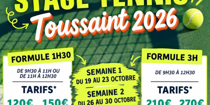 Stage de tennis Toussaint